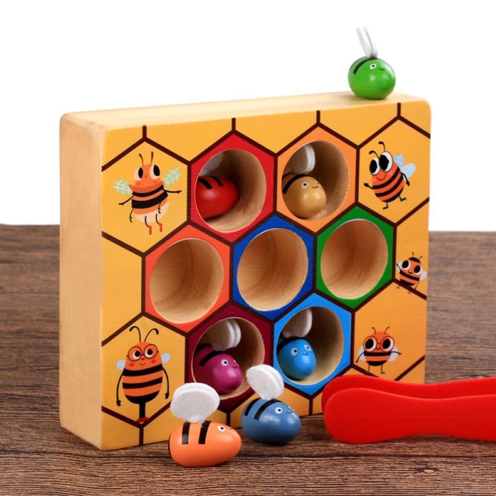 조기 학습 벌집 게임 교육 완구 꿀벌 모양 색상 인식 어린이 선물